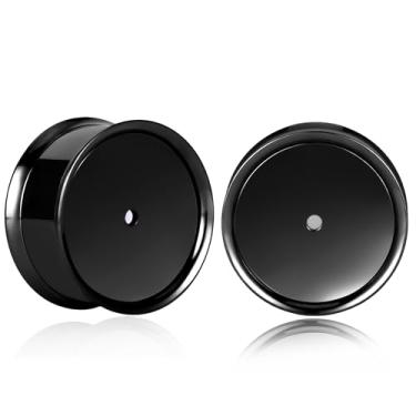 Imagem de Vankula 2 peças de alargadores de orelha faça-você-mesmo, alargadores de brincos hipoalergênicos de aço inoxidável 316 para orelhas esticadas, joias de piercing corporal, 8mm(0G), Metal, Sem Pedra