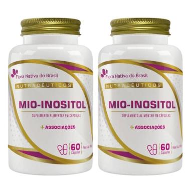Imagem de Kit Com 2 - Mio-Inositol + Associações 60 Capsulas 500mg Flora Nativa-Unissex
