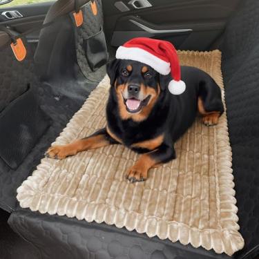 Imagem de WTHAVEN Capa de assento de carro para banco traseiro, cama de cachorro para carro, adequada para extensores de banco traseiro, protetor de assento de carro, antiderrapante, macio, durável para carros