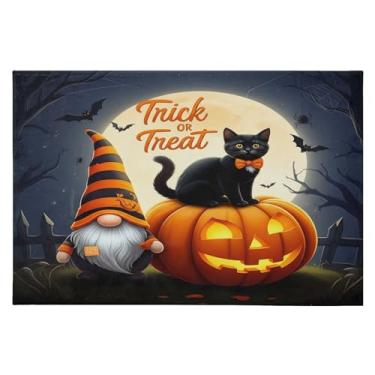 Imagem de CEBUGI Tapete de área 60 x 90 cm macio lavável tapete antiderrapante com suporte de borracha tapetes de área de fundo de Halloween para sala de estar, quarto, decoração de casa