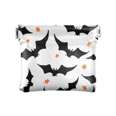 Imagem de Burbuja Bolsa feminina Bats Squeeze, porta-moedas, porta-moedas, portátil, de couro, para batom, organizador de cosméticos