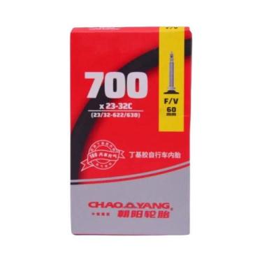 Imagem de Câmara De Ar Para Bicicleta 700c Com Válvula Francesa Em Borracha Butí