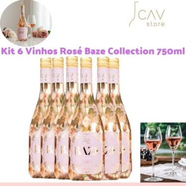Imagem de Kit 6 Vinhos Rosé Baze Collection 750ml  Frescor, Aromas Vibrantes e E