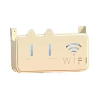 Imagem de Prateleira De Roteador Wifi Sem Fio Montada Na Parede, Caixa De Armaze