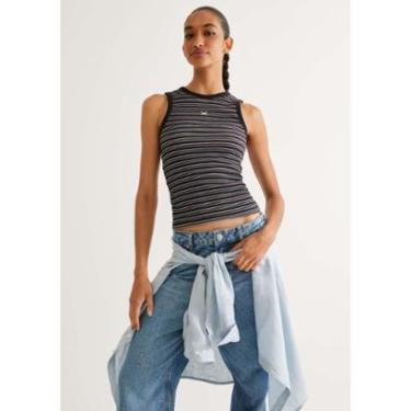Imagem de Regata Feminina Listrada Em Ribana Canelada-Feminino