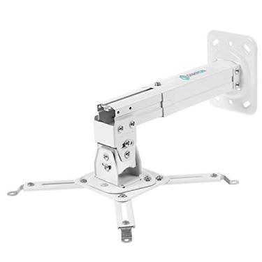 Imagem de ONKRON Suporte universal para projetor, teto e parede, até 10 kg, altura ajustável, giratório e inclinado, branco
