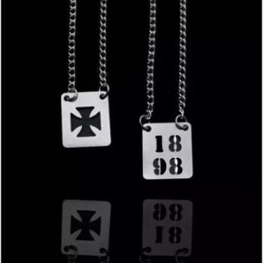 Imagem de Cordão Corrente Escapulário 60cm Masculino Feminino Time Vasco Cruz Malta Aço Inox Antialérgico-Masculino