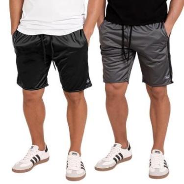 Imagem de 2 Bermuda Masculina Esporte Helanca Academia Treino-Masculino