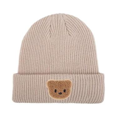 Imagem de Gorro De Inverno Quente De Tricô Com Proteção De Orelha Sólida Para Be