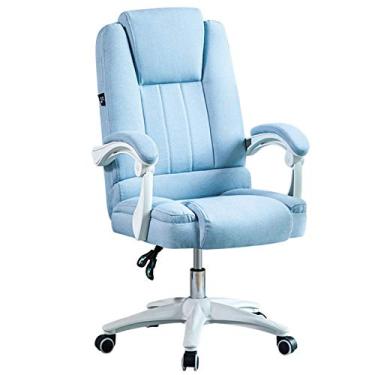 Imagem de Cadeira de escritório giratória cadeira de escritório de tecido cadeira de computador polia ergonômica cadeira de jogo inclinação ajustável 155° com apoio de braço e suporte de cintura para cadeira de