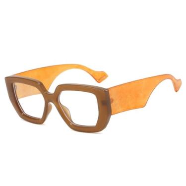 Imagem de Óculos de Sol Jelly Color Wide Leg Unissex com Proteção UV400 para Esportes ao Ar Livre, Corrida e Ciclismo, Cor Marrom Chá e Transparente