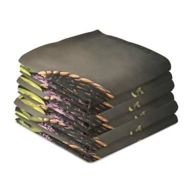 Imagem de Wassud Toalhas de cozinha ameixas e flores toalhas de prato de cozinha pacote com 6 panos de prato macios com laço para pendurar toalha de mão super absorvente de secagem rápida toalhas de chá de mesa