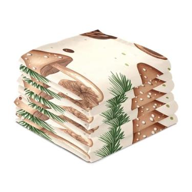 Imagem de Wassud Toalhas de cozinha pinhas toalhas de prato de cozinha pacote com 6 panos de prato macios com laço para pendurar toalha de mão de secagem rápida super absorvente toalhas de chá de mesa