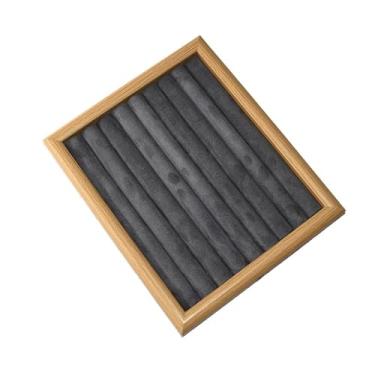 Imagem de KHUTRW3D Suportes organizadores de joias bandeja de anel cinza contador de anéis ornamentos de anel de armazenamento doméstico pulseira brincos suportes de exibição de joias suporte de exibição de