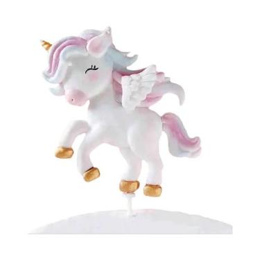 Imagem de Topo De Bolo De Unicórnio Arco-Íris Para Menina, 1º Aniversário, Decor