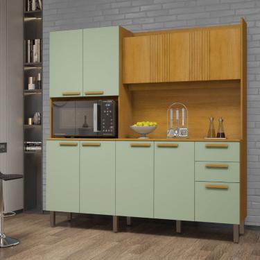 Imagem de Cozinha Compacta 8 Portas 2 Gavetas com Tampo Jean CHF