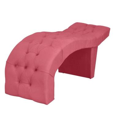 Imagem de Maca Estofada Clínica Salão Estética Suede Eduarda Cor:rosa