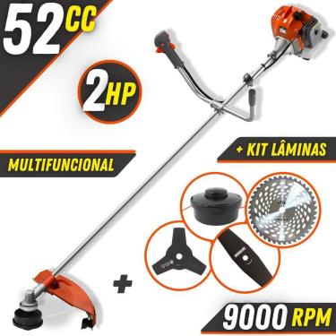 Imagem de Roçadeira 52cc Á Gasolina Tekna RL520 Multifuncional Com Carretel Fio Nylon, Lâminas 3...