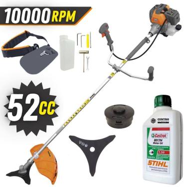 Imagem de Roçadeira Profissional Com Óleo Stihl RL520-P Plus Tekna Á Gasolina 2T 52cc 2HP de Potência Robusta e de Alta Performance Com Partida Leve e Fácil