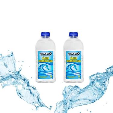 Imagem de Kit 2L Agua Desmineralizada Radiador e Bateria 1 Litro - RADNAQ