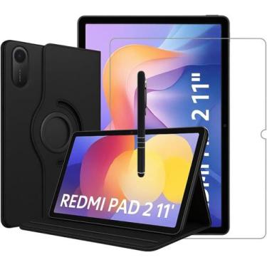 Imagem de Kit Para Xiaomi Redmi Pad 2 Kit Completo Capa Giratória + Película + C