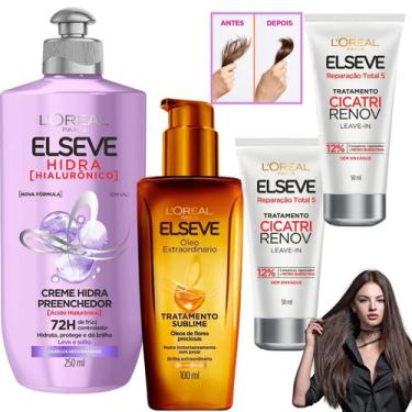 Imagem de Kit Creme Pentear Hidra Oleo Extraordinario 2 Cicatri Renov - L'Oréal 
