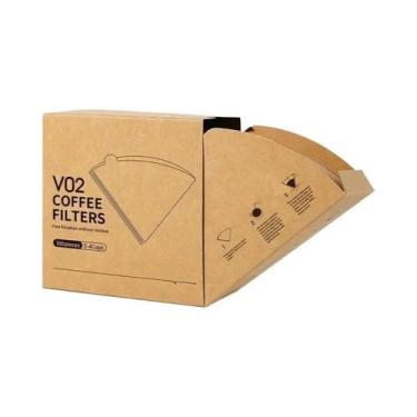 Imagem de Filtros De Café Em Papel De Polpa De Madeira Natural 02 Cone Para 2-4 