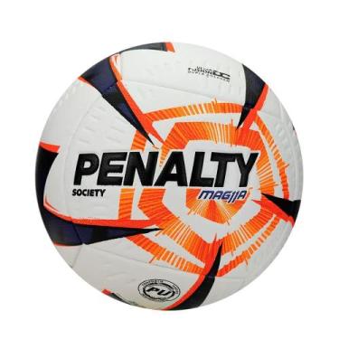 Imagem de Bola Futsal Penalty Mag11a R2 Xxvi Termofixo Branco/Laranja, Branco, L