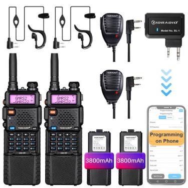 Imagem de Rádio bidirecional TIDRADIO GM-5R GMRS com programador sem fio, pacote