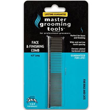 Imagem de Master Grooming Tools Pente de cuidados para animais de estimação Greyhound de 11 cm, fino e grosso