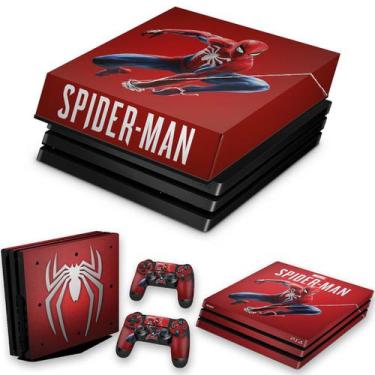 Imagem de Capa Anti Poeira E Skin Compatível Ps4 Pro - Homem Aranha Spider-Man -