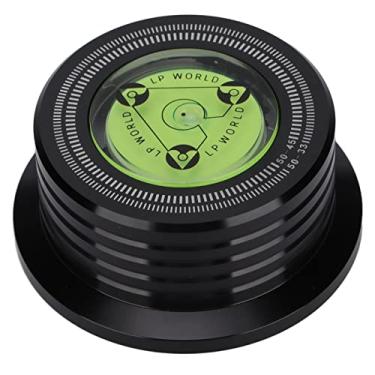 Imagem de Estabilizador de gravação, estabilizador de peso, grampo de disco de alumínio para toca-discos com nivelamento de bolhas para toca-discos de 50 Hz, estabilizador de disco para toca-discos para leitor