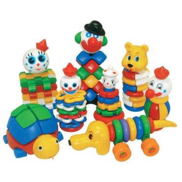 Imagem de Kit Encaixe E Desencaixe 124 Peças Em Plástico - Jottplay