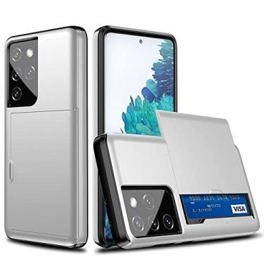 Imagem de Capa de suporte para slots de cartão deslizante para Samsung Galaxy S21 S30 S20 FE Note 20 Ultra 10 9 8 S10 5G S9 S8 Plus S10E S21 Capa Funda, branca, para Galaxy S10