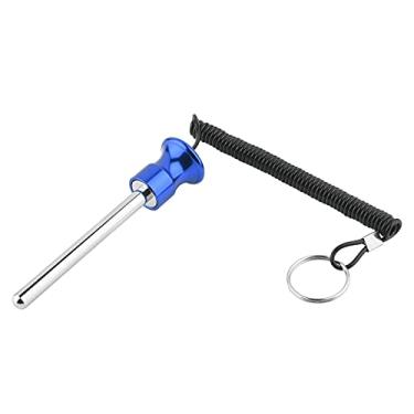 Imagem de Cosmos Pino de engate Detentor de substituição magnético universal pino de trava seletor de substituição para academia, diâmetro de 3/8" e espaço de travamento de 4", para placa de peso de máquina de equipamento de ginástica, botão azul com laynard