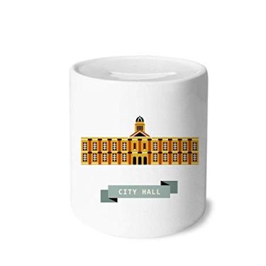 Imagem de DIYthinker Singapore City Hall Landmark Money Box Saving Banks Ceramic Coin Case Kids Adults