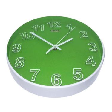Imagem de Relógio De Parede Redondo Grande Analógico Cozinha Sala 24,5cm - Lip