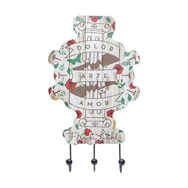 Imagem de Cabideiro de Parede com 3 Ganchos Madeira/Metal - Carisma