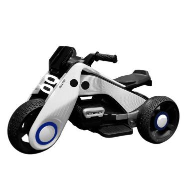 Imagem de Mini Moto Eletrica Infantil 6v C/ Luz Farol e Som MP3 Branco BW223BR Importway