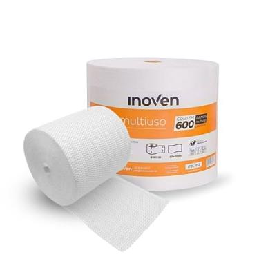 Imagem de Pano Multiuso Bobina Perfex Rolo de Limpeza 20cmX240m - INOVEN - 600 Unidades - Branco