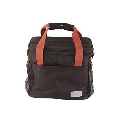 Imagem de Bolsa Térmica Congelável, Lancheira à Prova d'água Bolsos Frontais e Laterais Extra Grandes para Escritório para Piquenique (Preto)