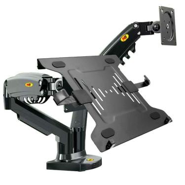 Imagem de Kit Suporte Articulado Monitor E Notebook Pistão F160 Nb + Bandeja Apoio Nbh-2