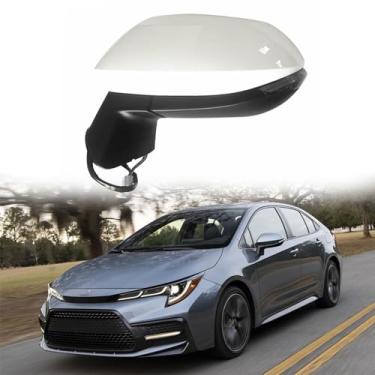 Imagem de Conjunto de espelho lateral do motorista adequado para Toyota Corolla 2019 2020 2021 Toyota Corolla Espelho retrovisor de reposição para Toyota Corolla Acessórios ajuste de lente, aquecimento, luz de