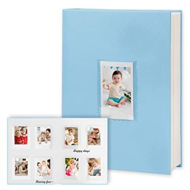 Imagem de Veicevol Álbum de fotos com espaço de escrita para câmera instantânea Fujifilm Instax Mini 12 11 9 40 90 8 7 Evo Liplay, álbum de fotos com 128 bolsos para Polaroid, capa de couro, papel feito à mão,