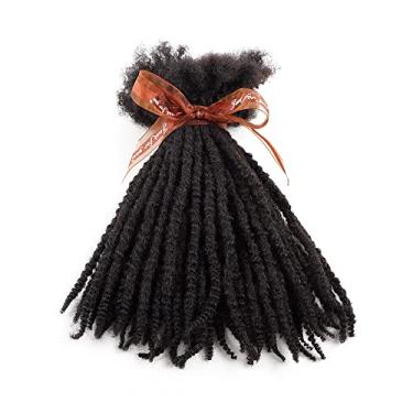 Imagem de Orientfashion Espátulas texturizadas 20,3-76,2 cm 0,4 0,6 e 0,8 opções de espessura extensões de cabelo humano 100% real para homens/mulheres cabeça inteira feita à mão extensões permanentes loc pacotes podem ser tingidos descoloridos enrolados e torcidos, incluindo agulhas e pente (30,5 cm 20 fios,