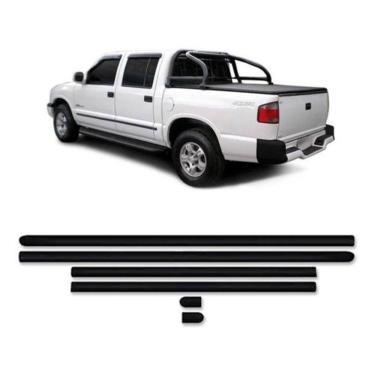 Imagem de Jogo friso lateral s10 cabine dupla 1995 a 2000 8pcs preto