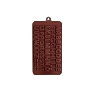 Imagem de Moldes de chocolate de silicone Molde de alfabeto duplo