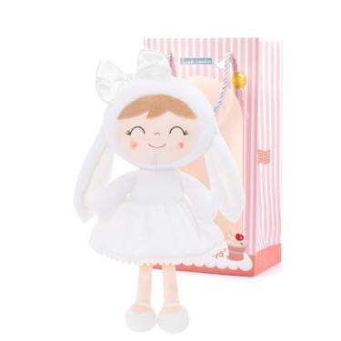 Imagem de Boneca Gloveleya Spring Pelúcia Coelha Branco 30cm com Sacola