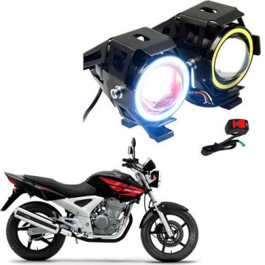 Imagem de Kit Led Farol Milha Moto CBX 250 TWISTER 2016 2017 2018 2019 Angel Eye