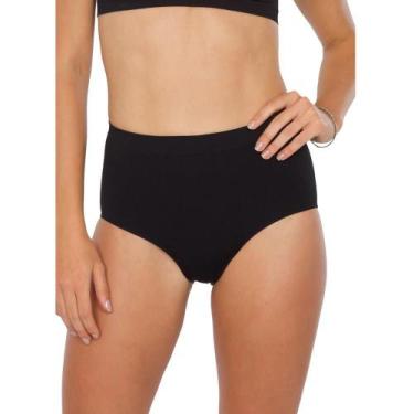 Imagem de Calcinha alta Modeladora Plié 50071 sem Costura, P, Preto